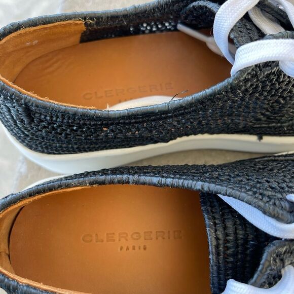 Clergerie Lisa7 Black Raffia Loafers - Picture 4 of 11